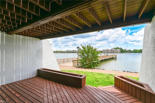 166 Mill Point Dr, Hampton, VA 23669 - wooden deck featuring a water view