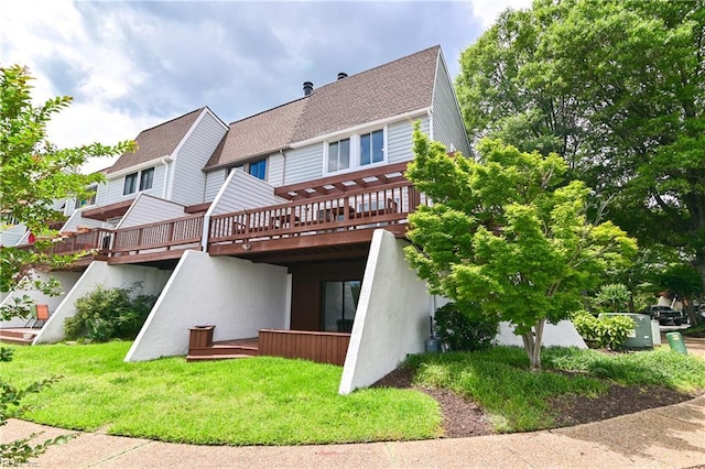 166 Mill Point Dr, Hampton, VA 23669 - rear view of property featuring a deck