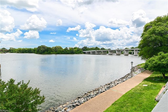 166 Mill Point Dr, Hampton, VA 23669 - water view with a notable bridge