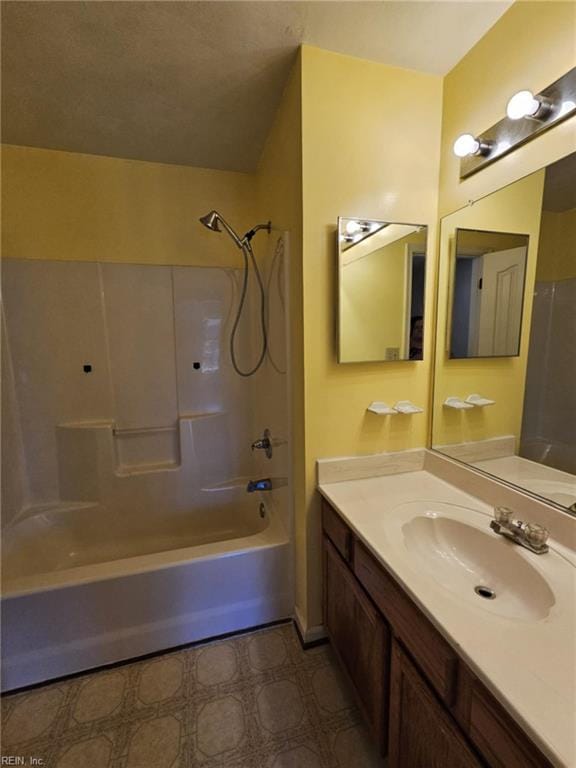 834 Haskins Dr, Suffolk, VA 23434 - full bath with shower / bathtub combination, vanity, and tile patterned floors