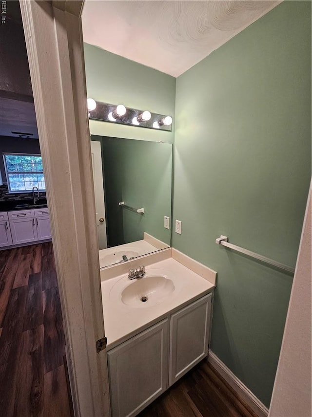 834 Haskins Dr, Suffolk, VA 23434 - bathroom with vanity and wood finished floors