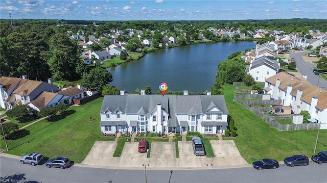 1765 Unicorn Dr, Virginia Beach, VA 23454 - aerial perspective of suburban area featuring a large body of water
