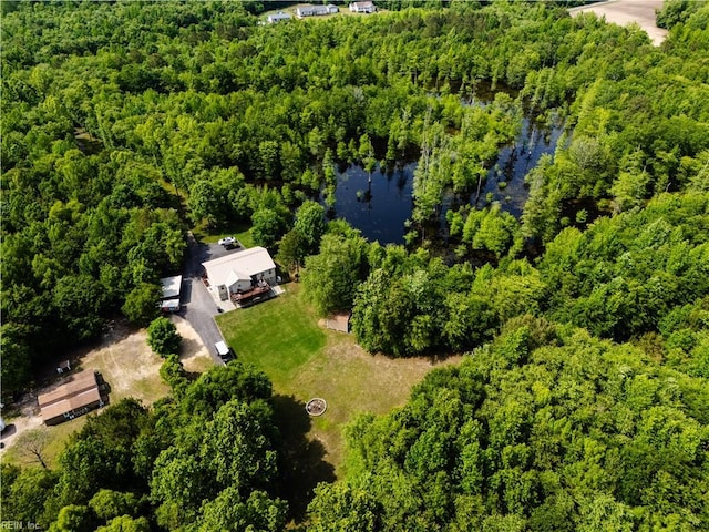 14387 Tucker Swamp Rd, Zuni, VA 23898 - drone / aerial view of a nearby body of water and a forest