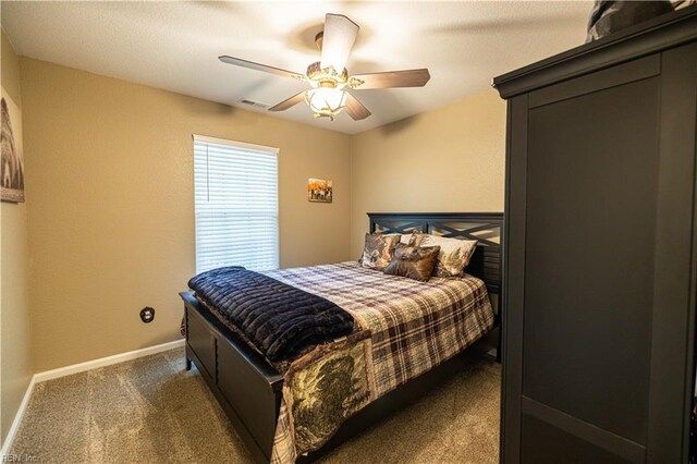 14387 Tucker Swamp Rd, Zuni, VA 23898 - carpeted bedroom with baseboards and a ceiling fan