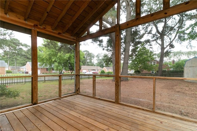 1238 Grenadier Dr, Chesapeake, VA 23322 - wooden deck featuring a fenced backyard and a residential view