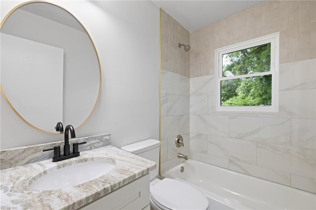 2600 Eastwood Ave, Chesapeake, VA 23324 - bathroom featuring toilet, vanity, and  shower combination