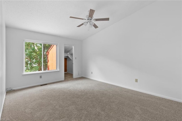 4321 Moosewood Ct, Virginia Beach, VA 23462 - empty room with carpet, ceiling fan, vaulted ceiling, and baseboards