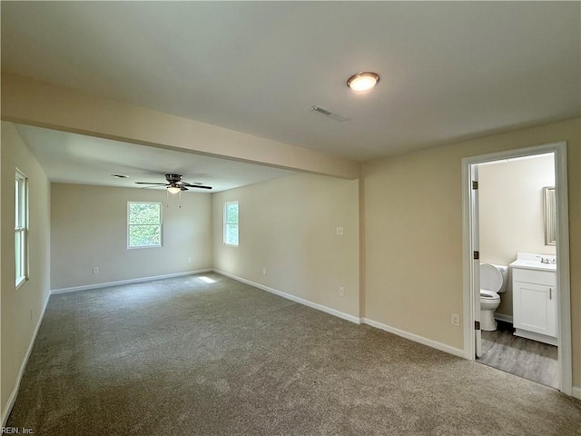 2218 Andrews Blvd, Hampton, VA 23663 - carpeted spare room featuring ceiling fan and baseboards