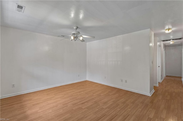 5036 John St, Chesapeake, VA 23321 - empty room featuring light wood-style floors, ceiling fan, and baseboards