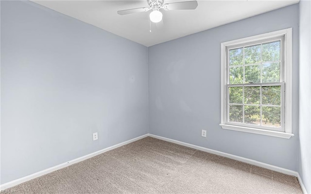 306 San Roman Dr, Chesapeake, VA 23322 - spare room with carpet floors, baseboards, and ceiling fan