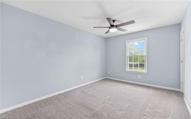 306 San Roman Dr, Chesapeake, VA 23322 - empty room with baseboards, a ceiling fan, and carpet flooring