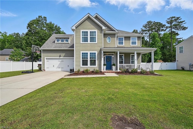 5520 White Swallow Way, Chesapeake, VA 23321 - view of front of house with covered porch, driveway, and a garage