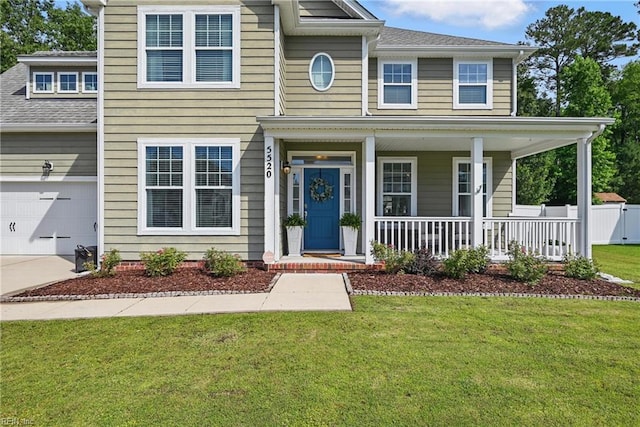 5520 White Swallow Way, Chesapeake, VA 23321 - view of front of home featuring a porch, an attached garage, and driveway