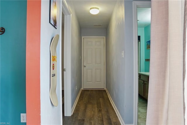 6412 Dove St, Norfolk, VA 23513 - hall with dark wood finished floors and baseboards