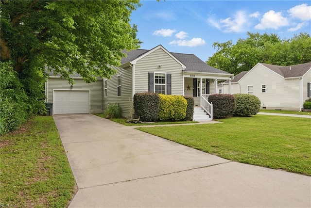 6412 Dove St, Norfolk, VA 23513 - view of front facade with driveway and a front yard