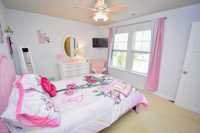 205 Markham St, Suffolk, VA 23435 - carpeted bedroom featuring ceiling fan and baseboards