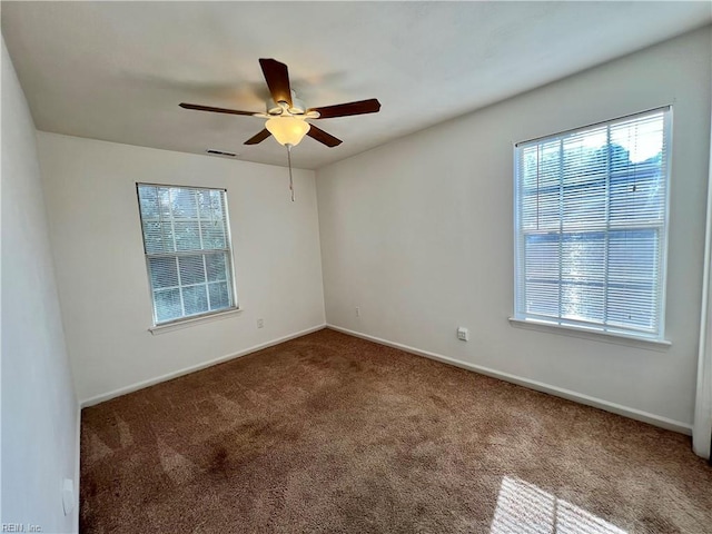 728 S Lake Cir, Chesapeake, VA 23322 - carpeted spare room featuring ceiling fan and baseboards