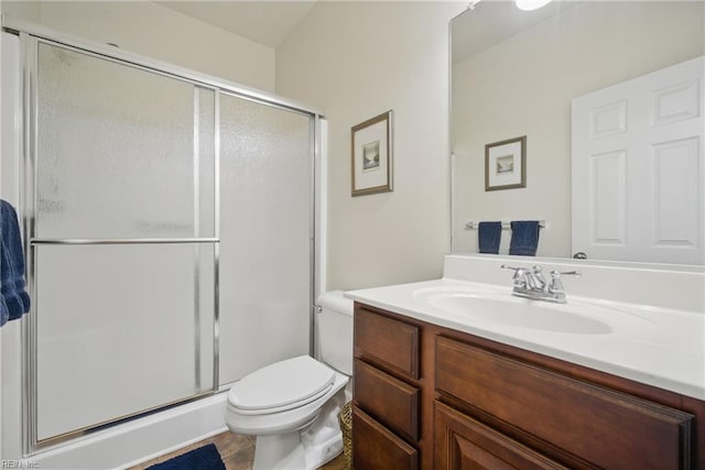 1200 Althea Ct, Chesapeake, VA 23322 - bathroom featuring vanity, a stall shower, and toilet