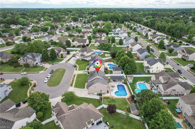 1200 Althea Ct, Chesapeake, VA 23322 - aerial perspective of suburban area with a pool