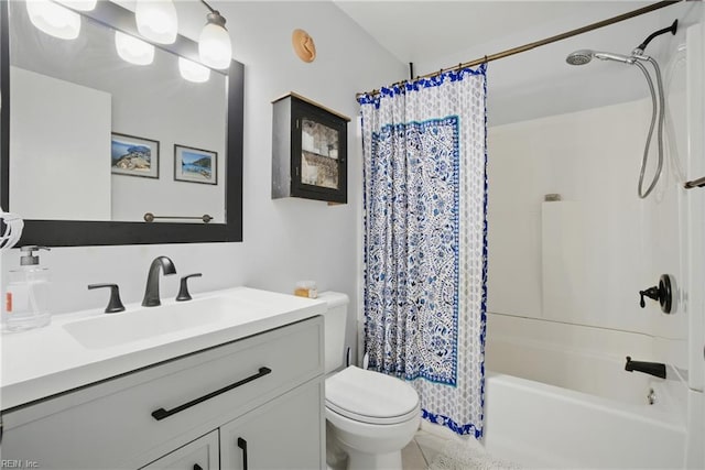 1664 Ashton Dr, Virginia Beach, VA 23464 - bathroom with toilet, vanity, and shower / tub combo