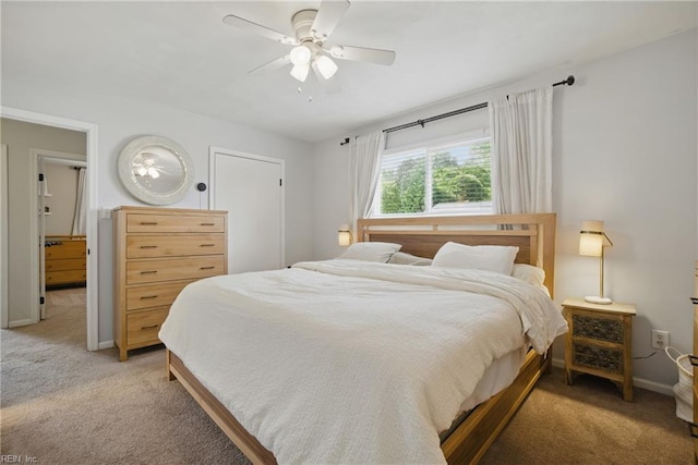 1664 Ashton Dr, Virginia Beach, VA 23464 - bedroom featuring light colored carpet, ceiling fan, and baseboards