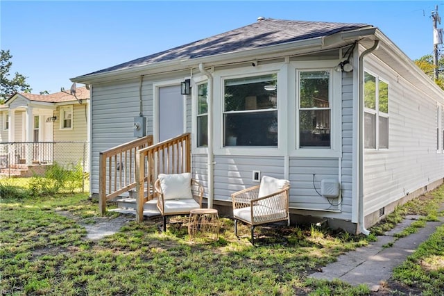 3607 Lafayette Blvd, Norfolk, VA 23513 - rear view of house featuring a shingled roof