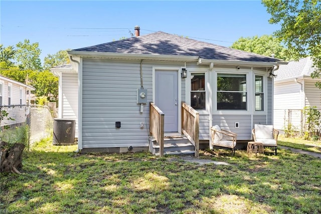 3607 Lafayette Blvd, Norfolk, VA 23513 - rear view of property with cooling unit and a shingled roof