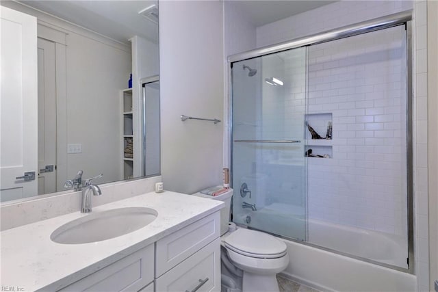 103 Enclave Ct, Williamsburg, VA 23185 - full bath with vanity, toilet, and shower / bath combination with glass door