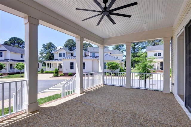 103 Enclave Ct, Williamsburg, VA 23185 - porch with a residential view and ceiling fan