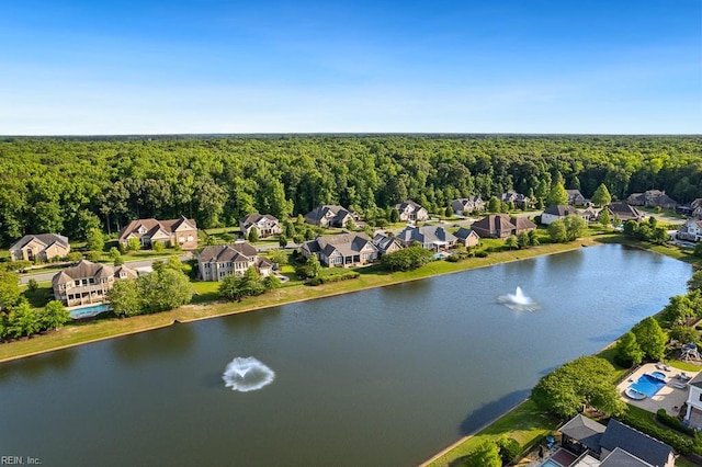312 Cawdor Xing, Chesapeake, VA 23322 - aerial perspective of suburban area with a forest and a large body of water
