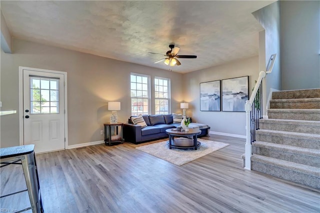 100 Langston Ct, Franklin, VA 23851 - living area featuring plenty of natural light, baseboards, and wood finished floors