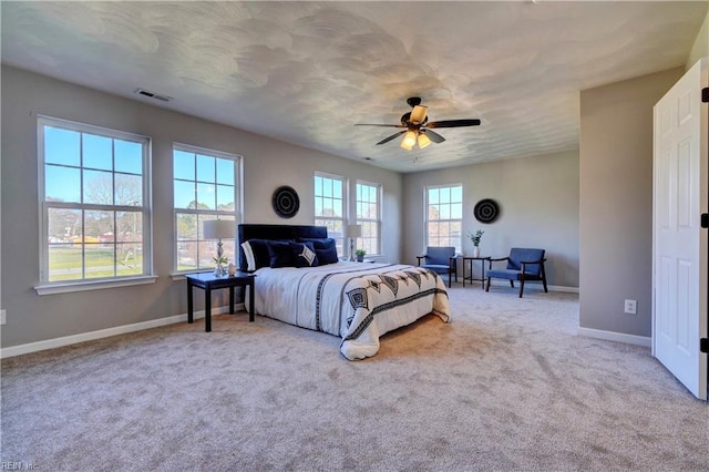 100 Langston Ct, Franklin, VA 23851 - bedroom with baseboards, carpet, and a ceiling fan