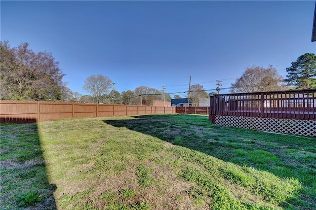 100 Langston Ct, Franklin, VA 23851 - view of yard featuring a deck