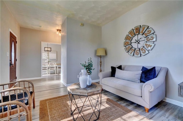 100 Langston Ct, Franklin, VA 23851 - living room featuring wood finished floors and baseboards