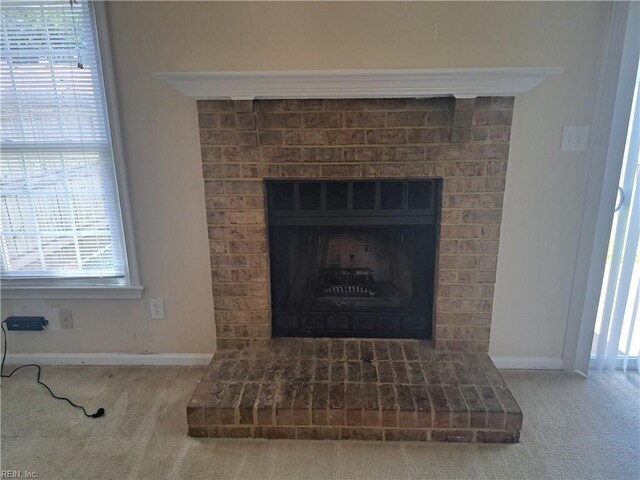 5528 Baccalaureate Dr, Virginia Beach, VA 23462 - detailed view of carpet floors, a fireplace, and baseboards