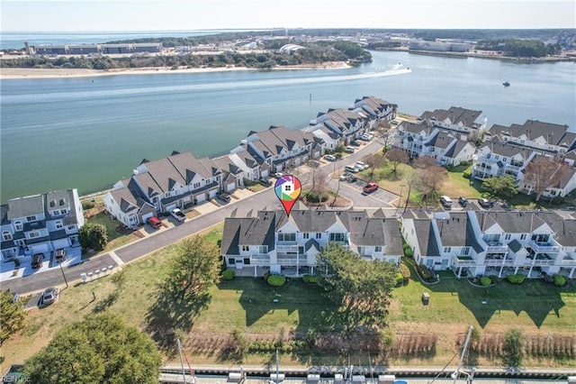9489 Mooring Dr, Norfolk, VA 23518 - aerial perspective of suburban area featuring a nearby body of water