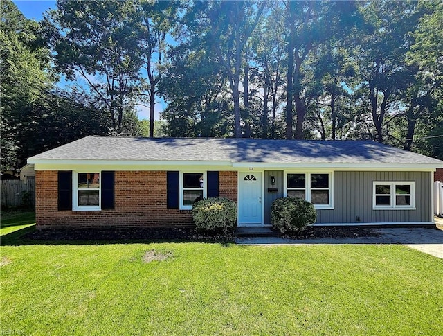 129 Gwynn Cir, Newport News, VA 23602 - ranch-style house featuring brick siding and board and batten siding