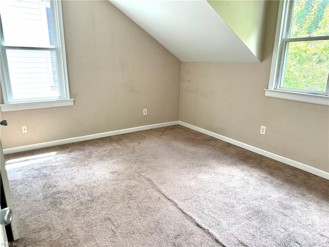 307 W 30th St, Norfolk, VA 23508 - bonus room featuring carpet, vaulted ceiling, and baseboards