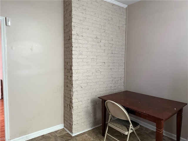 307 W 30th St, Norfolk, VA 23508 - office featuring baseboards and brick wall