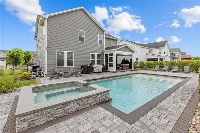 3012 George Starr Dr, Virginia Beach, VA 23456 - view of swimming pool featuring a patio area, a pool with connected hot tub, and a gazebo