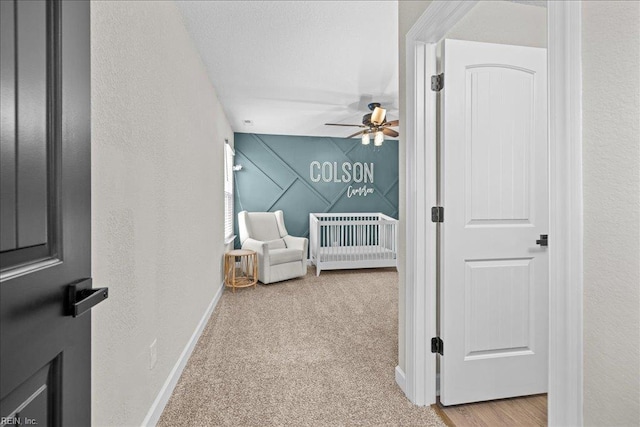 3012 George Starr Dr, Virginia Beach, VA 23456 - hall with carpet, baseboards, and a textured wall