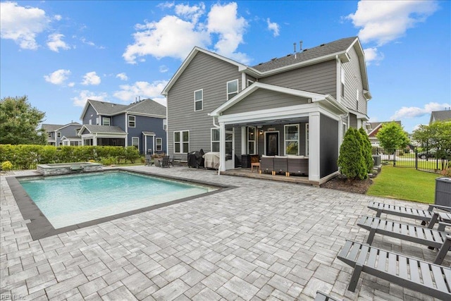 3012 George Starr Dr, Virginia Beach, VA 23456 - view of pool with a patio area, outdoor lounge area, and an outdoor hot tub