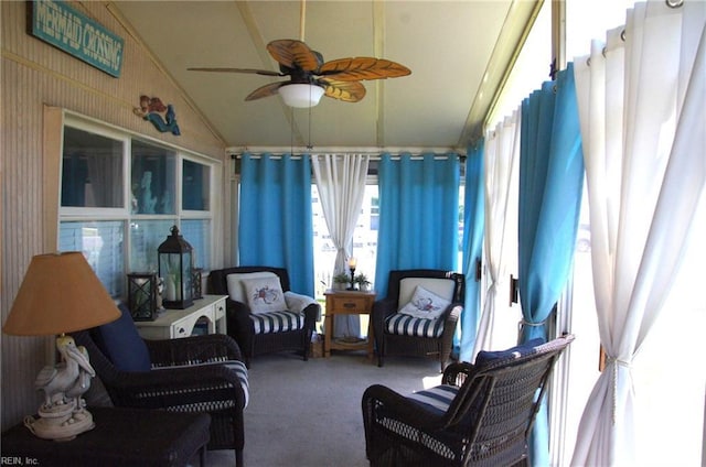 450 Benthall Rd, Hampton, VA 23664 - sunroom / solarium featuring vaulted ceiling and carpet flooring
