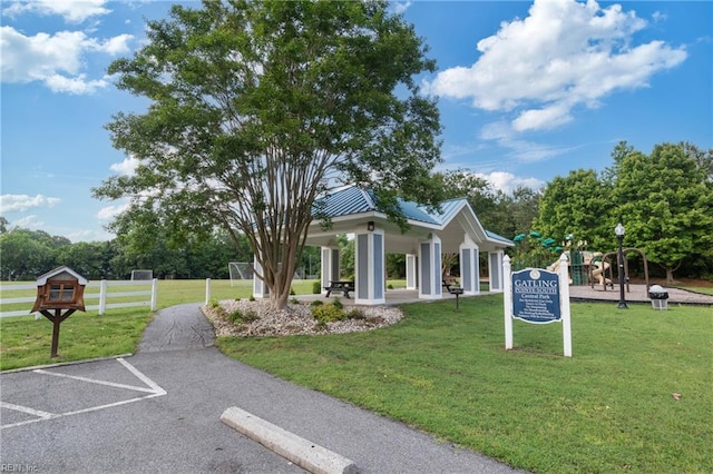 20185 Harbour Rdg, Smithfield, VA 23430 - surrounding community with a gazebo and a yard