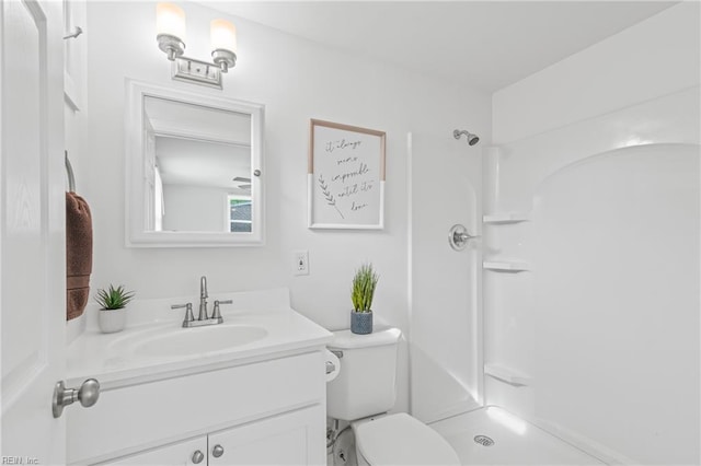 1215 Hale Dr, Hampton, VA 23663 - full bath featuring vanity, toilet, and a shower