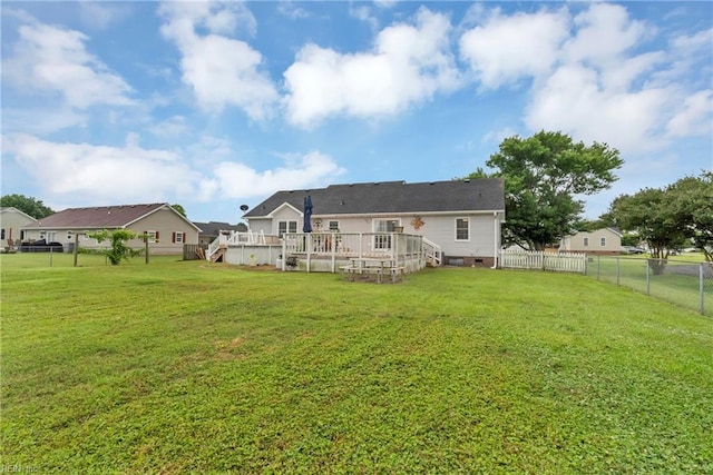 506 Everett Dr, Elizabeth City, NC 27909 - rear view of house with a wooden deck