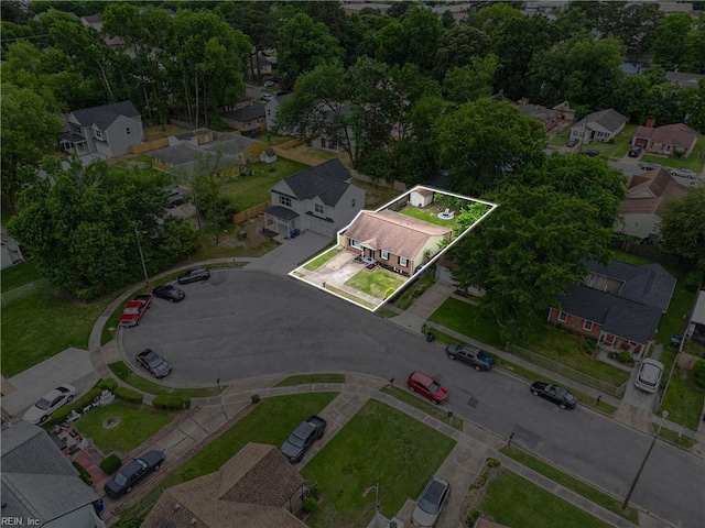 2405 Minnesota Ave, Norfolk, VA 23513 - aerial perspective of suburban area with property parcel outlined