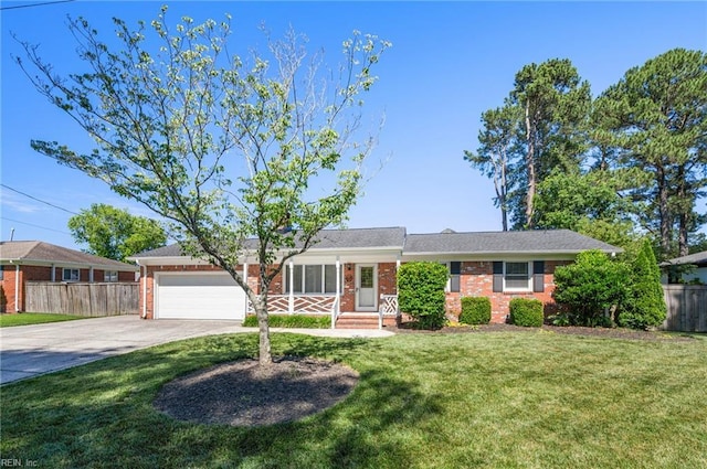 725 Lord Nelson Dr, Virginia Beach, VA 23464 - ranch-style home with brick siding, driveway, and a garage