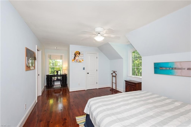 440 Goodspeed Rd, Virginia Beach, VA 23451 - bedroom with hardwood / wood-style floors, baseboards, and ceiling fan