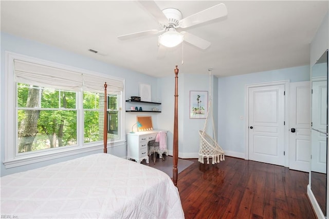 440 Goodspeed Rd, Virginia Beach, VA 23451 - bedroom featuring hardwood / wood-style flooring, baseboards, and ceiling fan